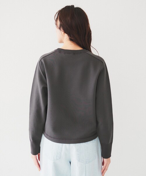 【美品】UNTITLED アンタイトル ニット パープル サイズ:2(M) | ペーパーエステル リブ編み プルオーバー / ニット | 長袖 クルーネック ドロップショルダー | 日本製 トップス【レディース】【中古】 アンタイトル ニット トップス 長袖 クルーネック セーター レディース