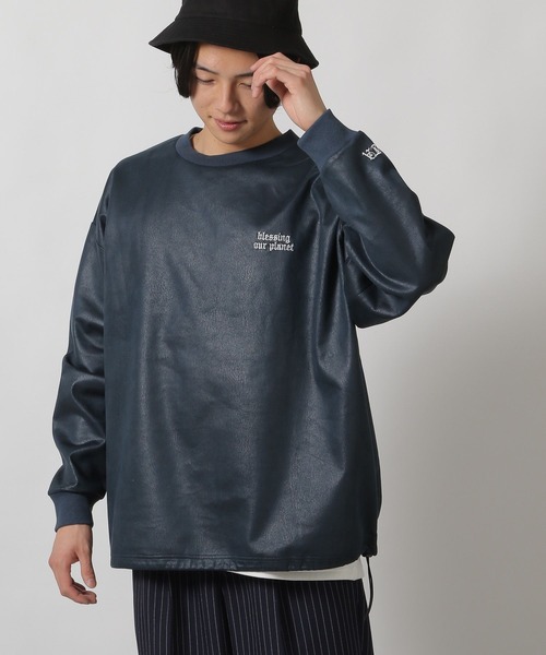 LAKOLE（ラコレ） tシャツ レザーライク刺繍プルオーバー / 283705