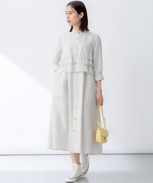 組曲 ワンピース シャツワンピース リヨセルシャーティング レディース  