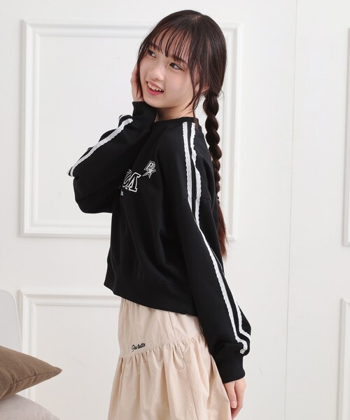 tシャツ レース付きミニリボンスクエアネックプルオーバー レディース tシャツ レース付きミニリボンスクエアネックプルオーバー
