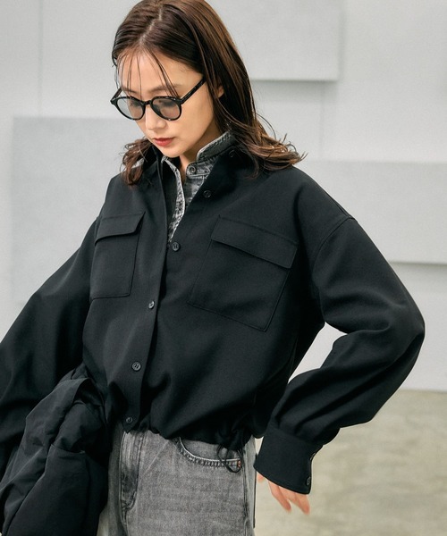 GLOBAL WORK ブラウス シャツ お手入れラクラクセットアップ