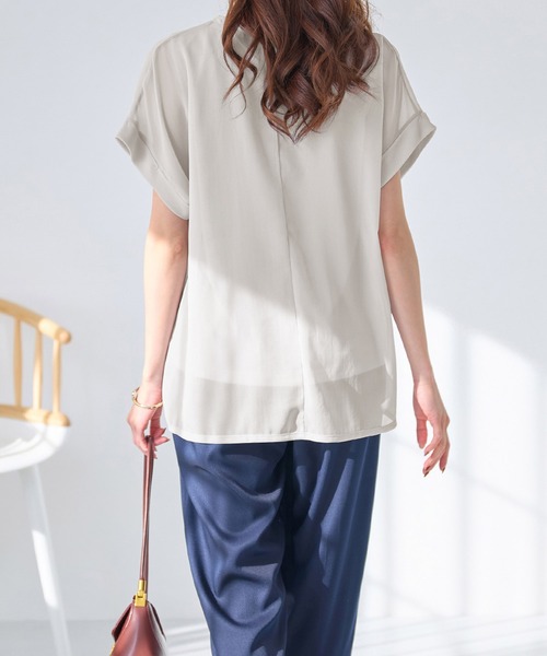 新品☆ふんわりブラウス alotta（アロッタ） ブラウス シャツ 裾タックふんわりブラウス