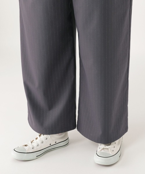 クロップドラップパンツbeige,smoky blue | ok.soon