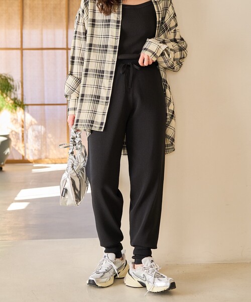FREAK'S STORE パンツ 限定展開 サマー ニット ジョガーパンツ