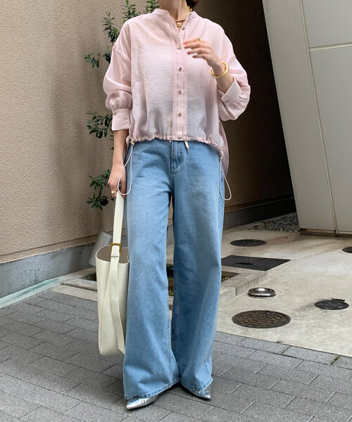 DouDou ブラウス シャツ シアースピンドルブラウス レディース