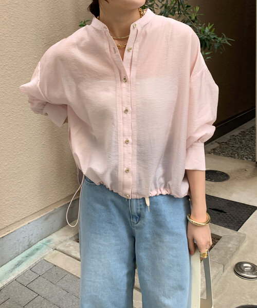 DouDou ブラウス シャツ シアースピンドルブラウス レディース