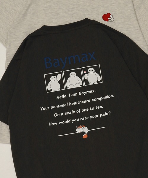 ディズニー ズートピア ベイマックス オーバーサイズ Tシャツ 黒 Disney tシャツ Disney/ディズニー ミッキーマウス/ベイマックス