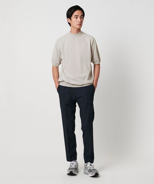 UNITED ARROWS セーター ニット ショートスリーブ モックネック