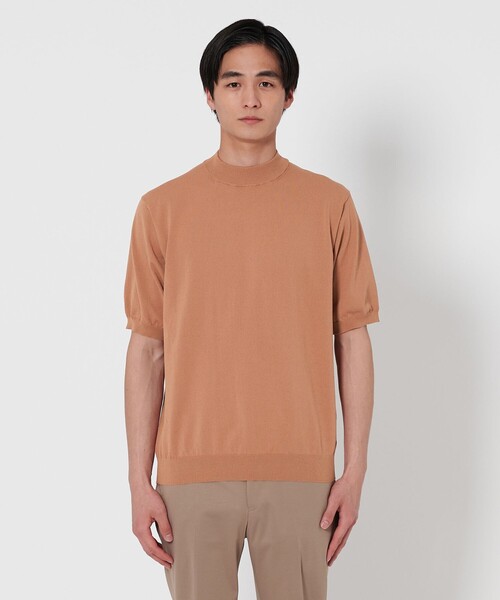 UNITED ARROWS セーター ニット ショートスリーブ モックネック