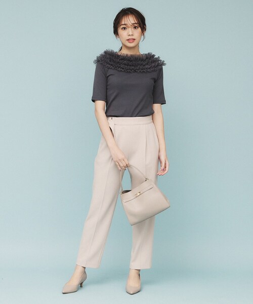 index（インデックス） tシャツ 「美人百花掲載」チュールフリルリブ