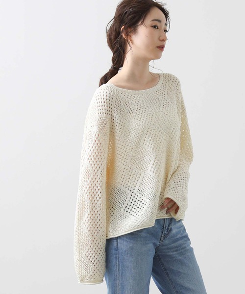 Torrazzo Donna ニット セーター スパンコールダイヤすかし