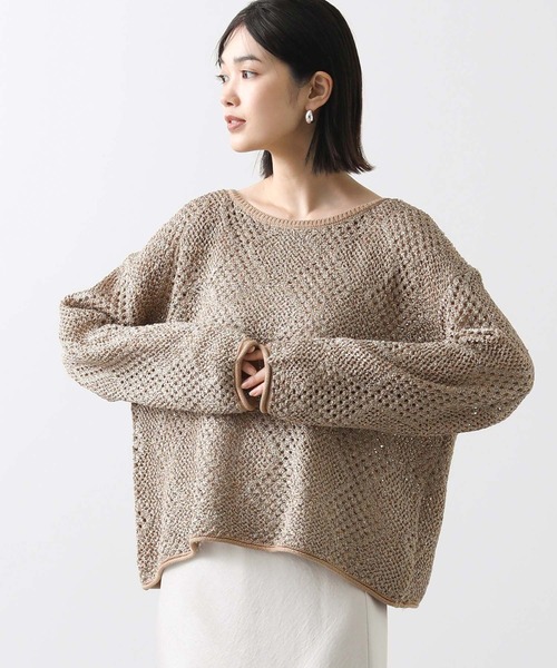 ニット セーター TORRAZZO DONNAスパンコールニット レディース Torrazzo Donna ニット セーター スパンコールダイヤすかし