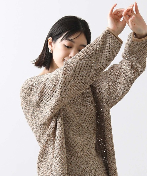 ニット セーター TORRAZZO DONNAスパンコールニット レディース Torrazzo Donna ニット セーター スパンコールダイヤすかし