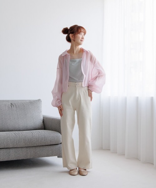 flower ブラトップ カップ付き キャミソール シャイニーブラトップ