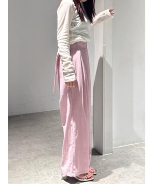 パンツ フロントラップワイドパンツ レディース | crie conforto | 16
