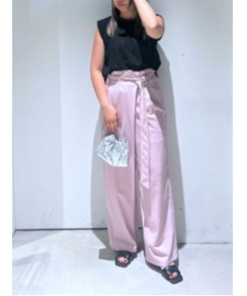 パンツ フロントラップワイドパンツ レディース | crie conforto | 14