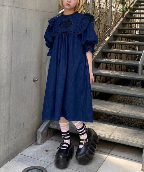 Candy Stripper ワンピース DEAR PEPE DENIM : ZOZOTOWN Yahoo
