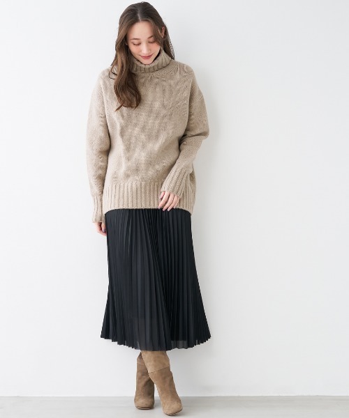 「MICA&DEAL」 タートルネックニット FREE ベージュ レディース_画像6