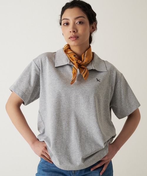 tシャツ 開襟 Tシャツ レディース