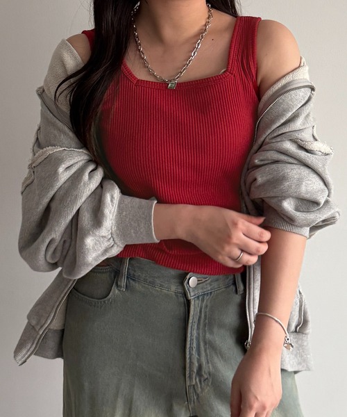タンクトップ ノースリーブ 2WAYカットリブタンク「ZOZOTOWN限定アイテム」 レディース | apres jour mignon | 07