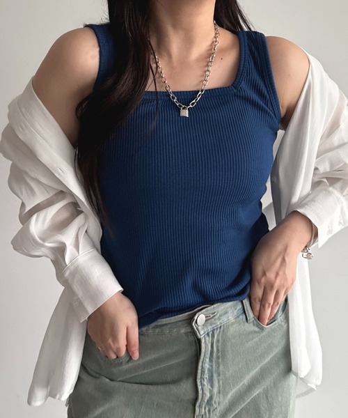 タンクトップ ノースリーブ 2WAYカットリブタンク「ZOZOTOWN限定アイテム」 レディース | apres jour mignon | 04