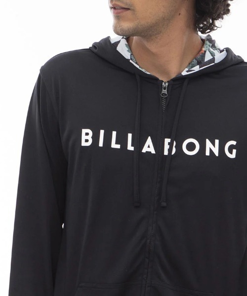 BILLABONG - ビラボン RASH ジップ フード ラッシュガード SML 黒 水着 海 上着 BILLABONG ラッシュガード 「BILLABONG/ビラボン」24SS RASH ZIP