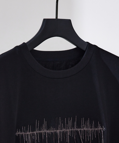 5351 POUR LES HOMMES tシャツ エンブロイダリー フリンジ 半袖Tシャツ