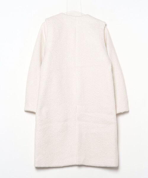 「KOBE LETTUCE」 ノーカラーコート「mikuコラボ」 M アイボリー レディース_画像2