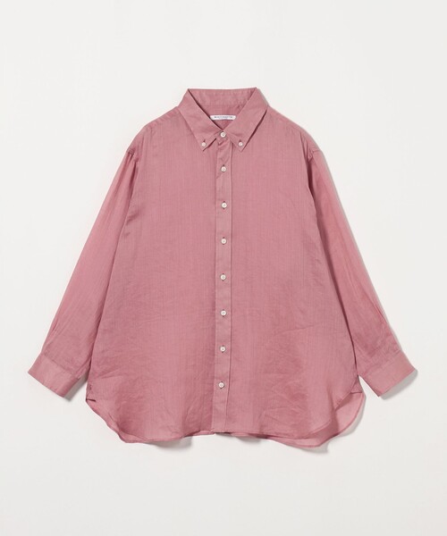 ブラウス シャツ 麻 ビッグ シャツ -ウォッシャブル- レディース