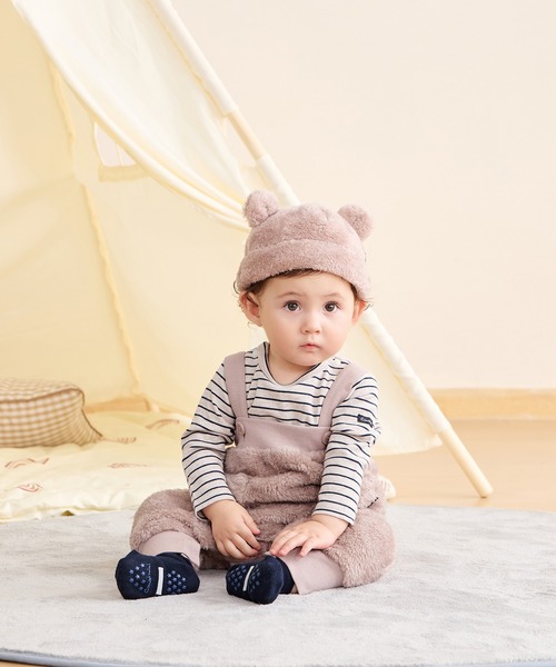 サロペット・オーバーオール・オールインワン COCOBLAZER PLAYFUL ROMPERS Combi mini サロペット オーバーオール ふわふわボアオーバーオール