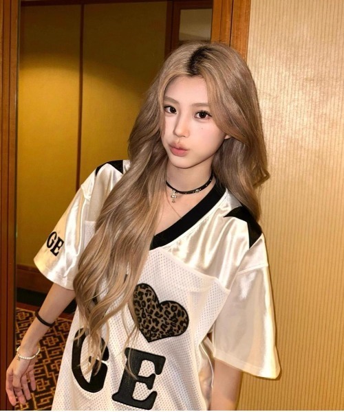 ViViDAY tシャツ ヒョウ柄ハートロゴビッグシルエットtシャツ