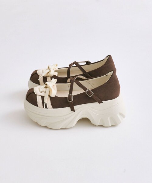 DIESEL バレエシューズ グレー/イエロー 37(24cm) DIESEL（ディーゼル）の「レディース PU メッシュ スニーカー