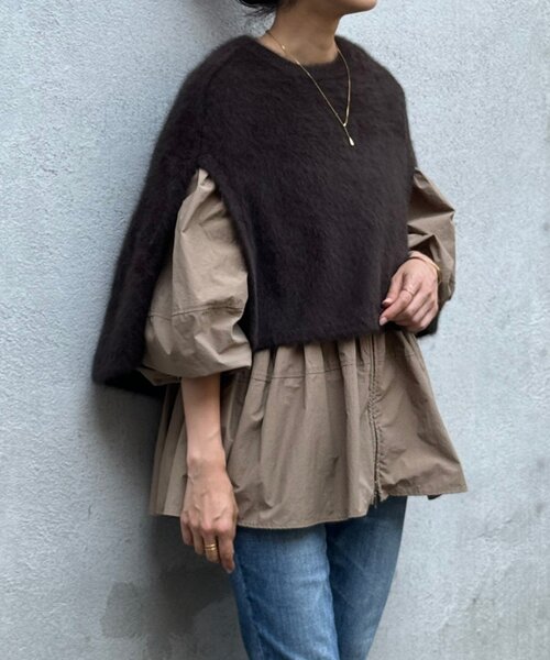 BEARDSLEY ブルゾン アウター ペプラムジップシャツブルゾン