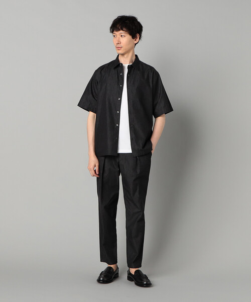 COMME CA MEN（コムサメン） シャツ 半袖 岡山織り超長綿高密度デニム