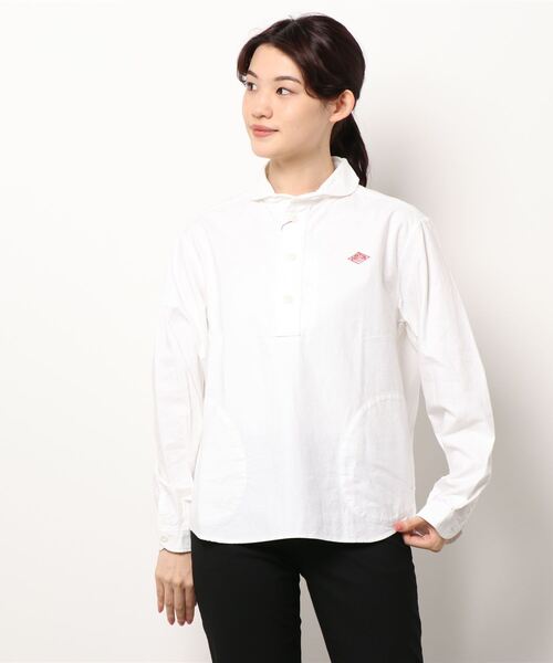 DANTON 長袖シャツ ホワイト 38 Danton 「DANTON」 長袖シャツ 38 ホワイト レディース