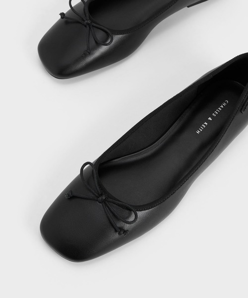 「CHARLES & KEITH」 バレエシューズ 25.5cm ブラック レディース_画像5