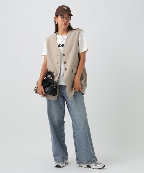 グレー ノースリーブ ベスト セール】【ZOZO限定】タイト ジップ ベスト ニット ノースリーブ