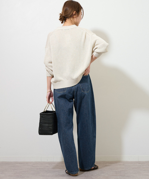 「JOURNAL STANDARD relume」 加工デニムパンツ 36 ネイビー レディース