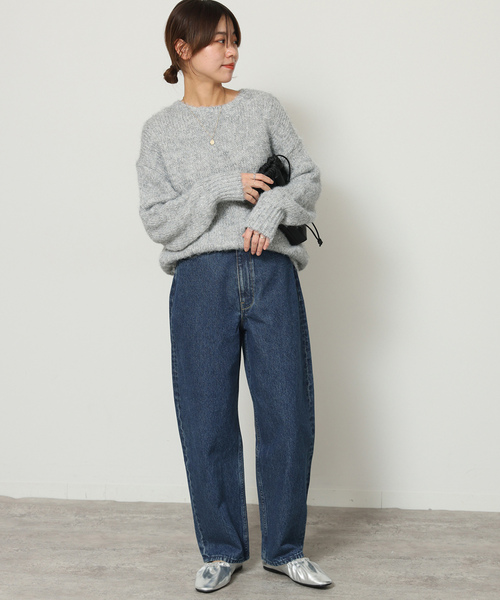 「JOURNAL STANDARD relume」 加工デニムパンツ 36 ネイビー レディース