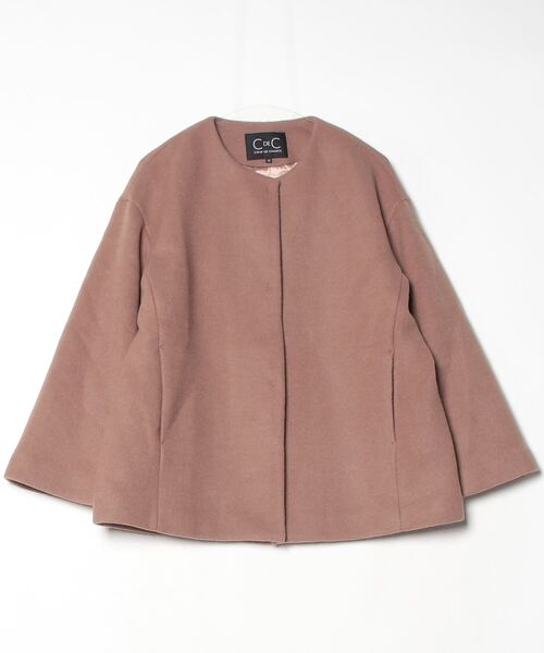 COUP DE CHANCE（クードシャンス） ノーカラーコート 40 ブラウン系