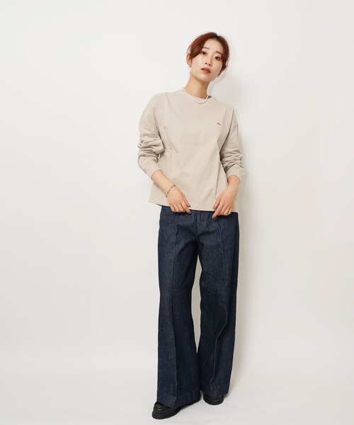 新品　ダントン　カットソー　36 Danton 「DANTON」 長袖カットソー 36 ホワイト系その他