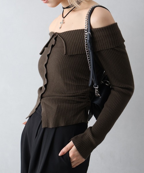 SpRay ニット セーター 襟付きオフショルニット レディース : ZOZOTOWN