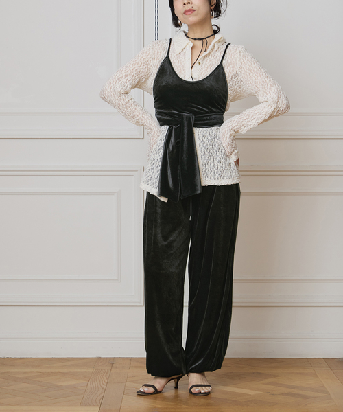 イエナラブークル　トリアセベロアイージーパンツ IENA LA BOUCLE（イエナラブークル） パンツ トリアセベロアイージー