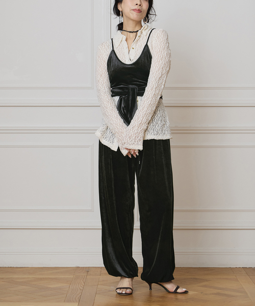 イエナラブークル　トリアセベロアイージーパンツ IENA LA BOUCLE（イエナラブークル） パンツ トリアセベロアイージー