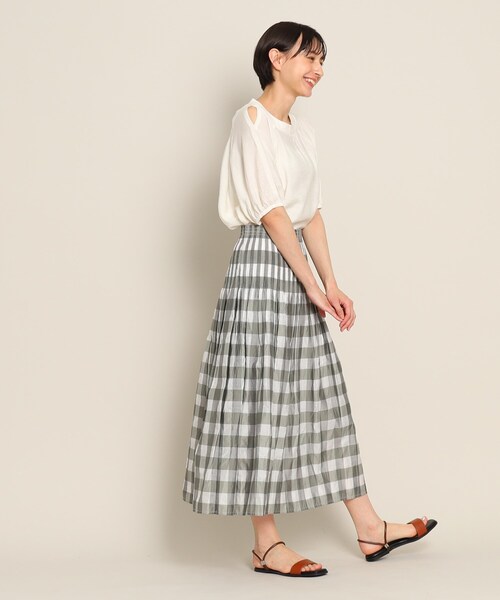 「Dessin」 半袖ブラウス 01 ネイビー レディース_画像3