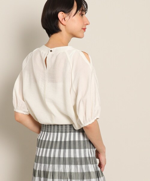 「Dessin」 半袖ブラウス 01 ネイビー レディース_画像7