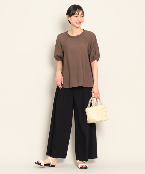 「Dessin」 半袖ブラウス 01 ネイビー レディース_画像8