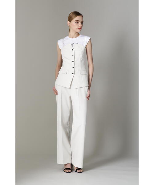 「PINKY&DIANNE」 ノースリーブトップス 38 ホワイト レディース_画像7