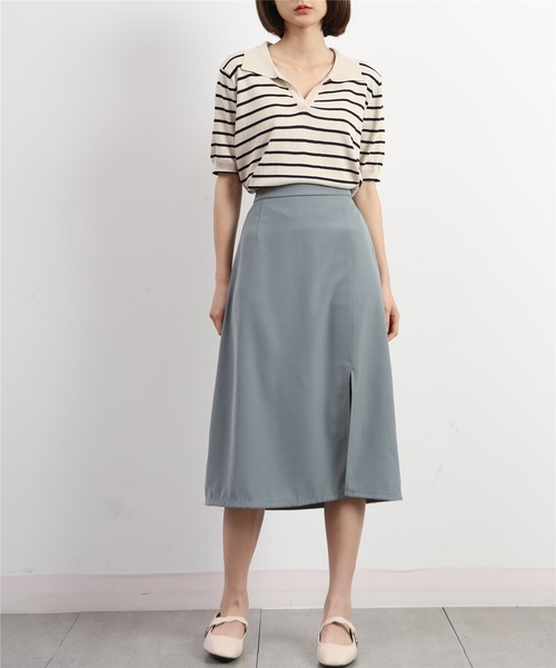 「MAISON DE THERESE」 半袖ニット FREE ライトベージュ レディース_画像3