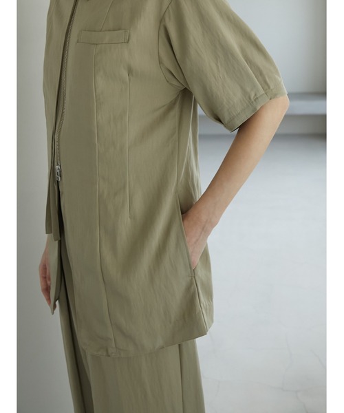 「LA PEAU DE GEM」 半袖シャツ FREE ベージュ レディース_画像2